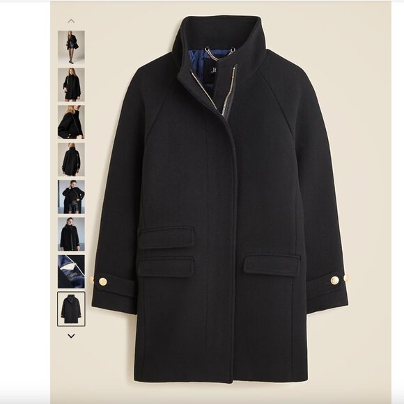 J. Crew Toscana coat in Italian stadium-cloth wool blend Womens 8 - Picture 1 of 16